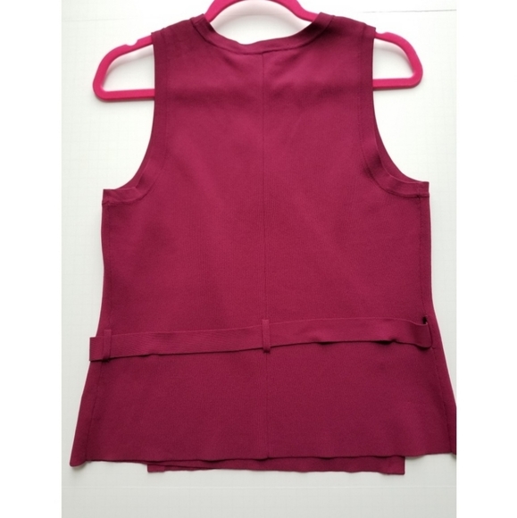 THEORY Maroon Sleeveless Knit Top - Picture 2 of 6